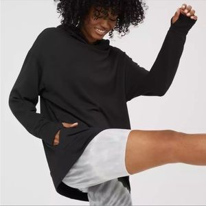 OFFLINE by aerie black oversized relaxed hoodie